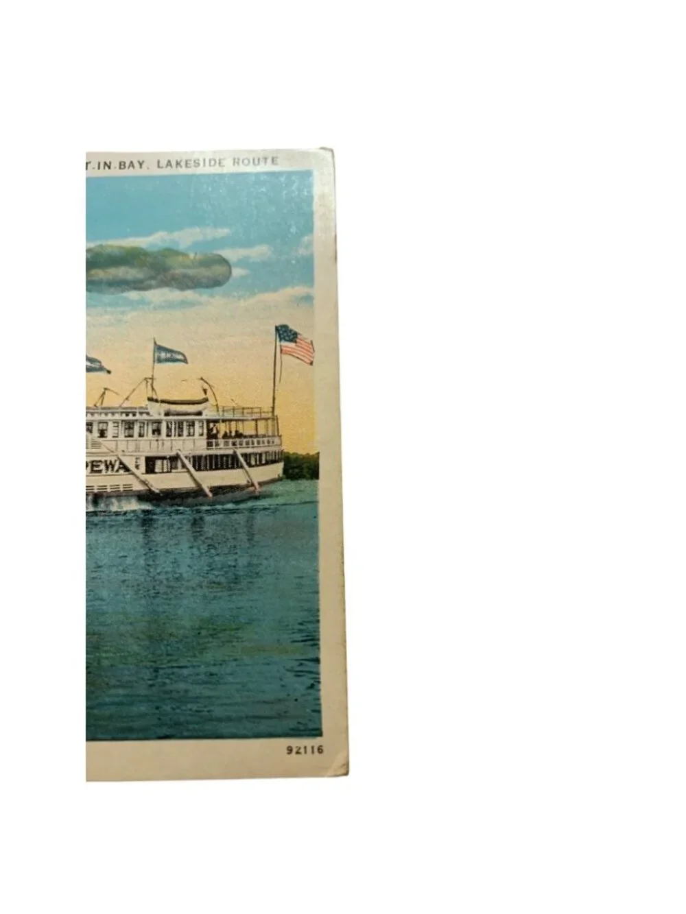 Vintage STR Chippewa Sandusky OH Put-In-Bay Steamer Postcard